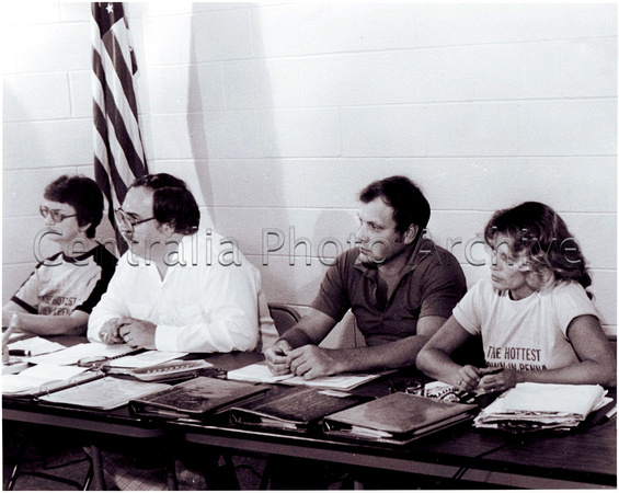 Concerned Citizens, 8-1-1981, L2R, Ellie O'Hearn, Tom Larkin, Chas. Gasperetti, Joan Girolami